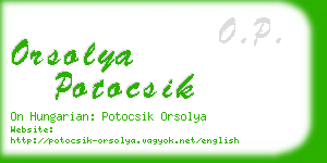 orsolya potocsik business card